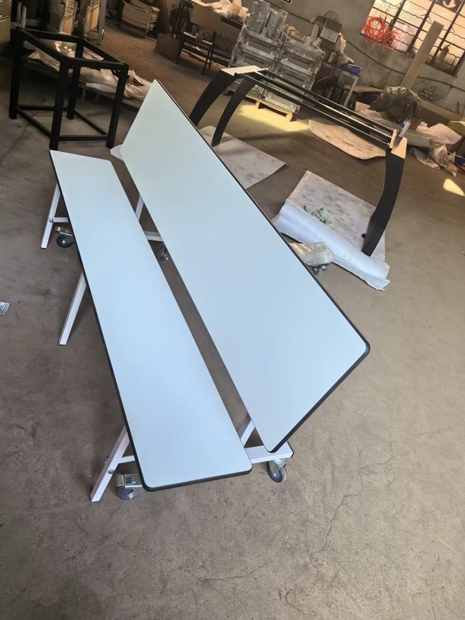 Mobile folding table and bench