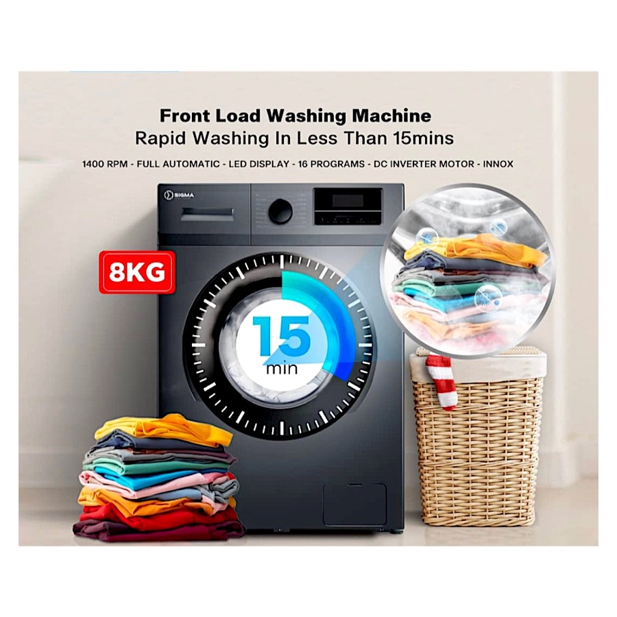 Sigma 8kg Front Load Washing Machine